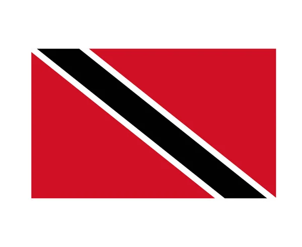 Trinidad Och Tobago Flagga Nationell Nordamerika Emblem Symbol Ikon Vektor — Stock vektor