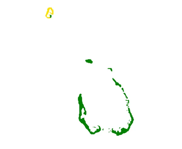 ココス諸島フラッグ国立オセアニアエンブレム地図アイコンベクトルイラストアブストラクトデザイン要素 — ストックベクタ