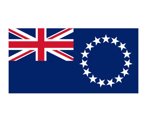 Cook Island Flag National Oceania Embleem Symbool Icoon Vector Illustratie — Stockvector