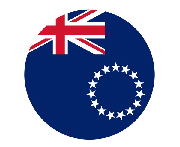 Cook Island Bandiera Nazionale Oceania Emblema Icona Vettoriale Illustrazione Elemento — Vettoriale Stock