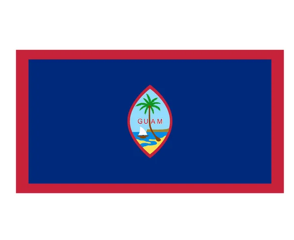 Bandera Guam Símbolo Emblema Oceanía Nacional Icono Vector Ilustración Elemento — Archivo Imágenes Vectoriales