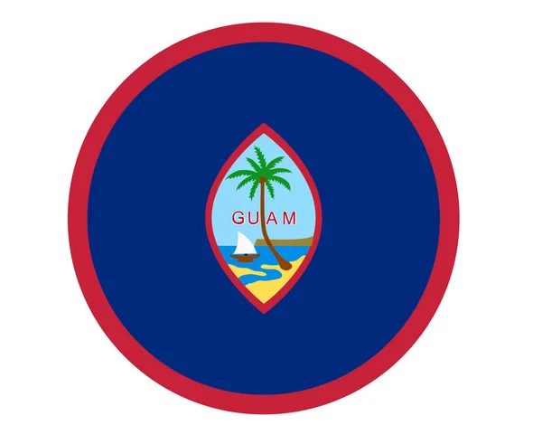 Guam Flag Nemzeti Óceánia Embléma Ikon Vektor Illusztráció Absztrakt Dizájn — Stock Vector