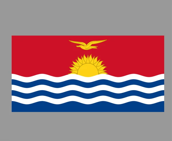 Kiribati Vlag Nationale Oceanië Embleem Symbool Ikoon Vector Illustratie Abstract — Stockvector