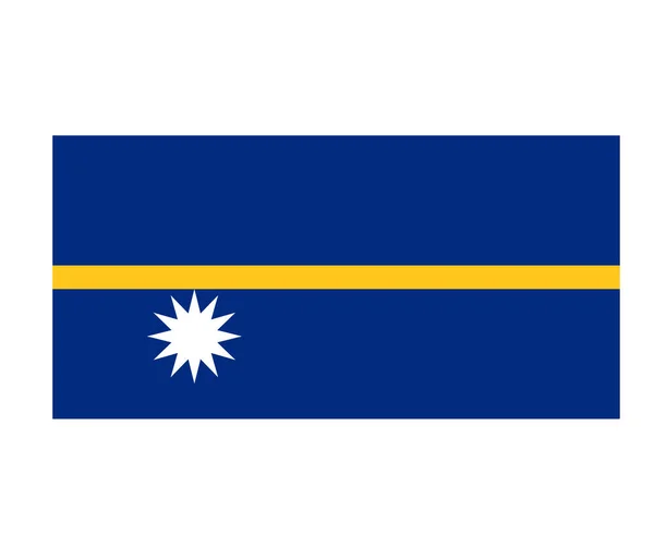 Nauru Vlag Nationale Oceanië Embleem Symbool Ikoon Vector Illustratie Abstracte — Stockvector