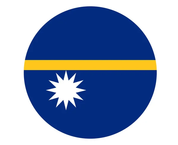 Nauru Flagga Nationella Oceanien Emblem Ikon Vektor Illustration Abstrakt Design — Stock vektor