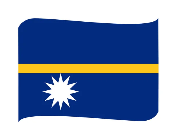 Nauru Flag National Oceania Emblem Ribbon Icône Illustration Vectorielle Élément — Image vectorielle