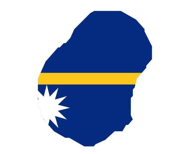 Nauru Flagga Nationella Oceanien Emblem Karta Ikon Vektor Illustration Abstrakt — Stock vektor