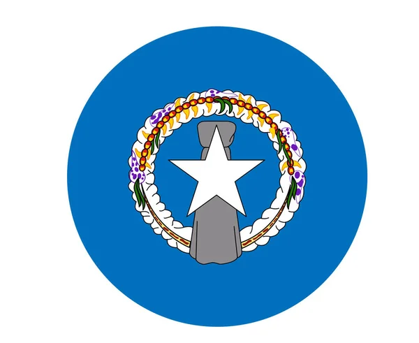 Noordelijke Marianen Vlag Nationale Oceanië Embleem Ikoon Vector Illustratie Abstract — Stockvector