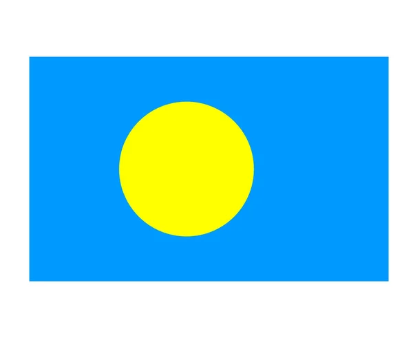 Palau Bandeira National Oceania Emblema Símbolo Ícone Vetor Ilustração Elemento —  Vetores de Stock