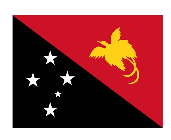 Papua Nova Bandeira Guiné National Oceania Emblema Símbolo Ícone Vetor — Vetor de Stock