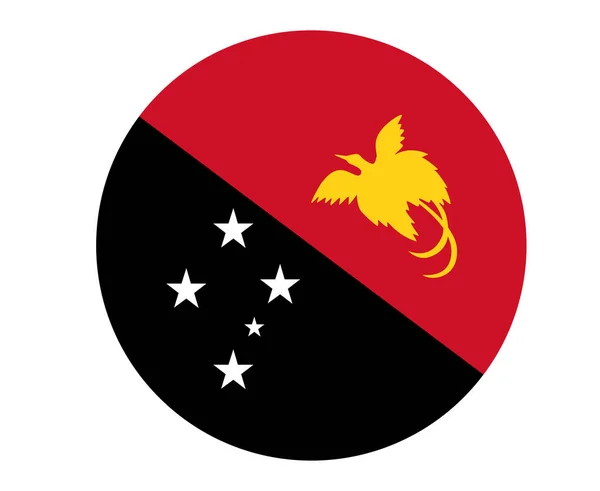 Papua Guinea Flagga National Oceania Emblem Ikon Vektor Illustration Abstrakt — Stock vektor