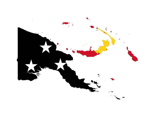 Papua New Guinea Flag National Oceania Emblem Map Icon Vector — стоковий вектор