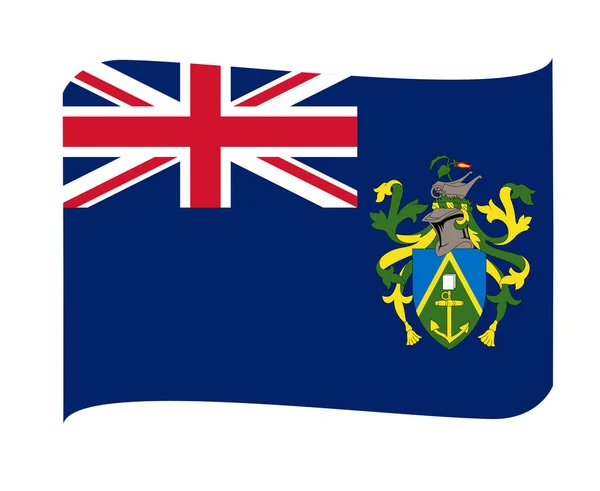 Pitcairn Islands Flaga Narodowa Oceania Godło Wstążka Ikona Wektor Ilustracja — Wektor stockowy