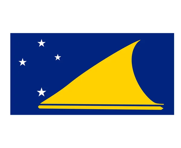 Tokelau Flag Nemzeti Óceánia Emblémaszimbólum Ikon Vektor Illusztráció Absztrakt Dizájn — Stock Vector