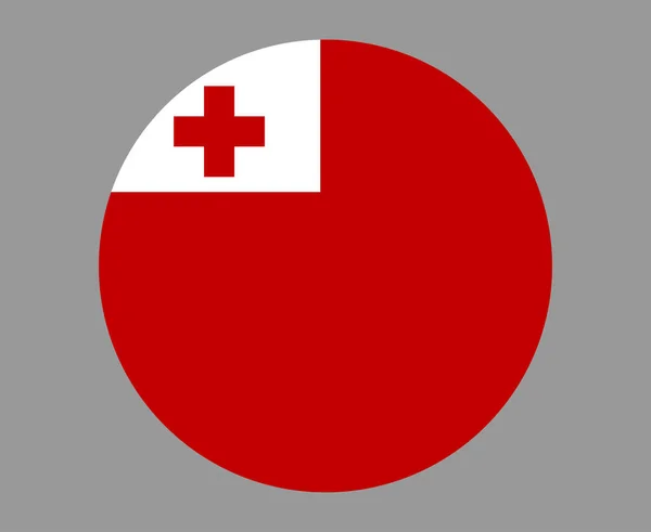 Tonga Bandeira National Oceania Emblema Ícone Ilustração Vetor Elemento Design —  Vetores de Stock