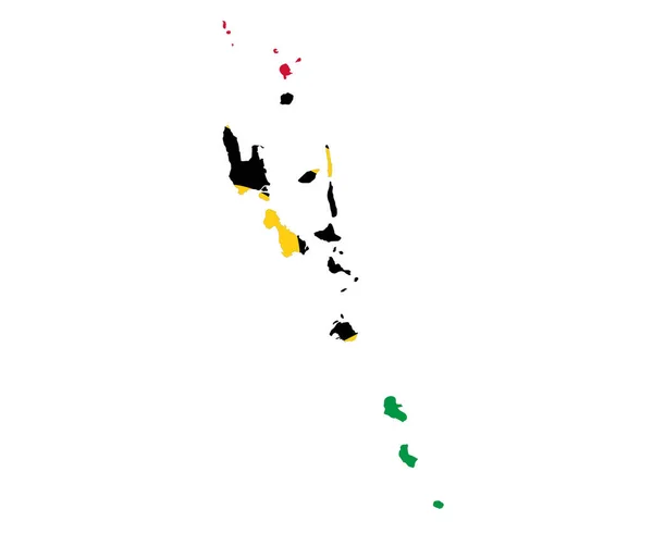 Vanuatu Vlag Nationale Oceanië Embleem Kaart Pictogram Vector Illustratie Abstract — Stockvector