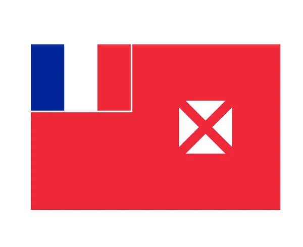 Wallis Futuna Bandeira Nacional Oceânia Emblema Símbolo Ícone Vetor Ilustração —  Vetores de Stock