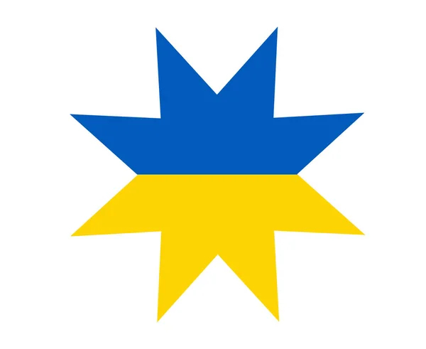 Ucraina Bandiera Simbolo Nazionale Europa Vettoriale Design — Vettoriale Stock