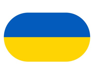 Ukrayna Bayrak Amblemi Ulusal Avrupa Vektör İllüstrasyon Tasarımı