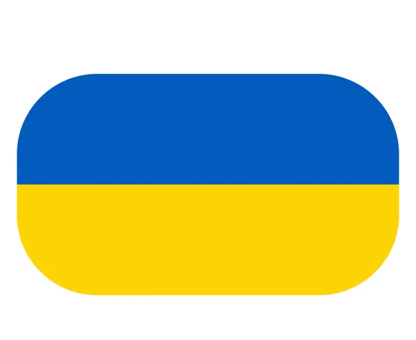 Ukraine Emblème Drapeau Icône Europe Nationale Symbole Illustration Vectorielle — Image vectorielle