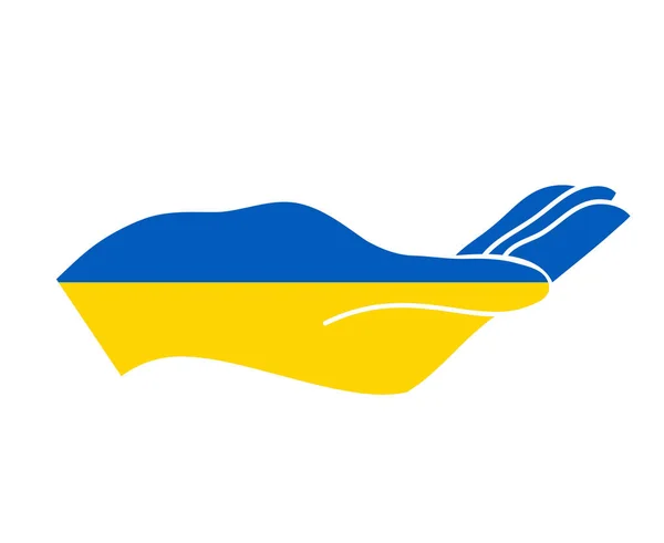Флаг Украины Символический Векторный Дизайн Национальной Европы — стоковый вектор