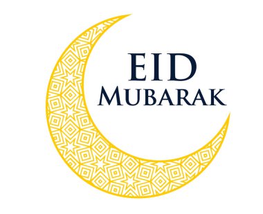 Bayram Mübarek Soyut Tasarım Vektör İllüstrasyonu Sarı ve Mavi