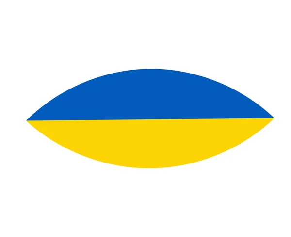 Ukraina Flagga Symbol Emblem National Europe Sammanfattning Vektor Illustration Design — Stock vektor