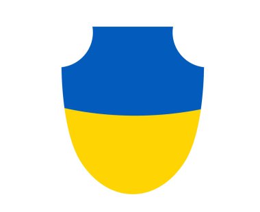 Ukrayna Tasarımı Bayrak Amblemi Ulusal Avrupa Soyut Sembol Vektörü İllüstrasyonu