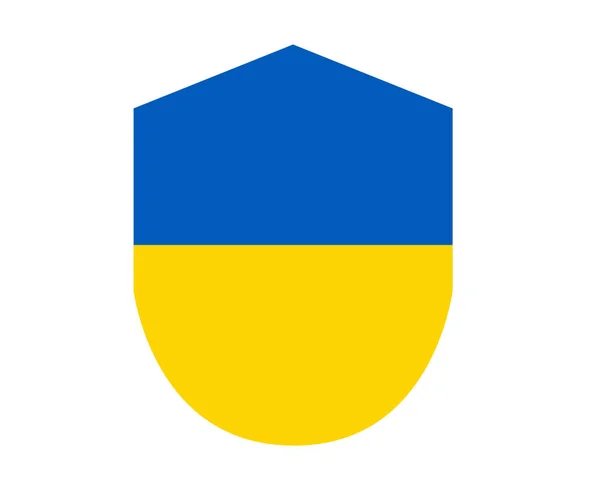 Ukraine Ribbon Emblem Design Flag National Europe Abstract Symbol Vector — Vector de stock