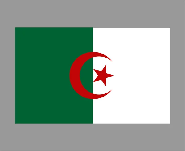 Flaga Algierii Godło Afryki Symbol Ikona Wektor Ilustracja Abstrakcyjny Element — Wektor stockowy