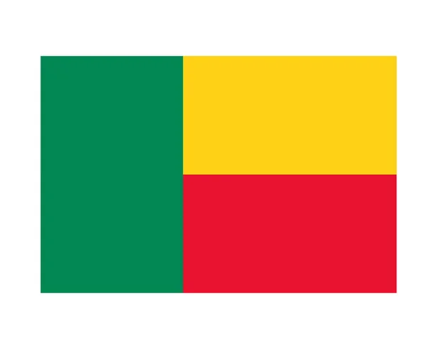 Benin Flag National Africa Emblem Symbol Icon Vector Illustration Abstract — Stock Vector