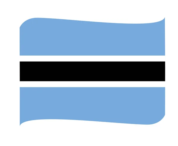 Botswana Flag National Africa Emblem Ribbon Icon Vector Illustration Abstract — ストックベクタ