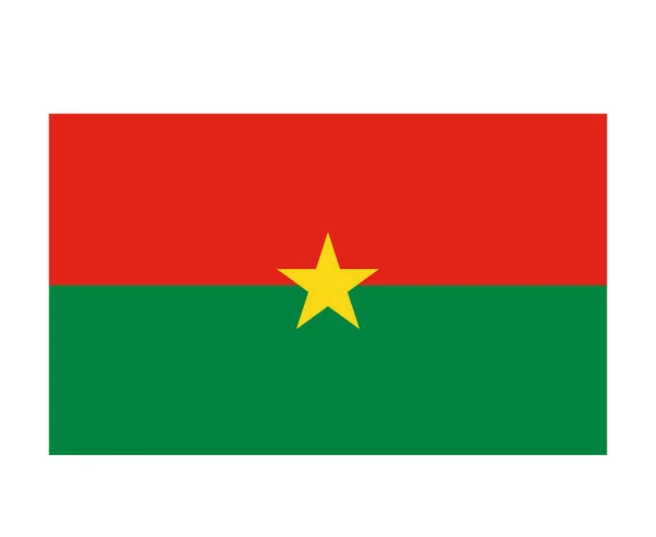 Burkina Faso Flagge Nationalafrika Emblem Symbol Ikone Vektor Illustration Abstraktes — Stockvektor