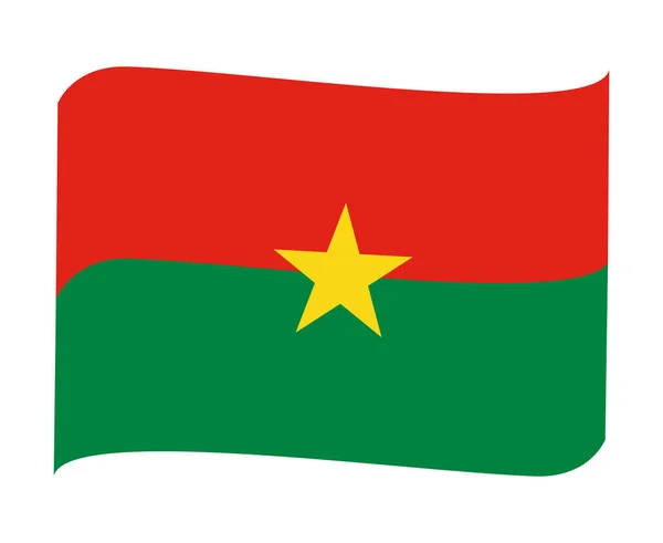 Burkina Faso Flag National Africa Emblem Ribbon Icon Vector Illustration — Stock Vector