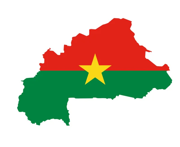 Burkina Faso Flag National Africa Emblem Map Icon Vector Illustration — Stock Vector