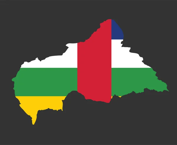 Central African Republic Flag National Africa Emblem Map Icon Vector — Vector de stock