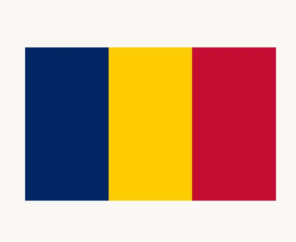 Drapeau Tchad Symbole Emblème National Afrique Illustration Vectorielle Icône Élément — Image vectorielle