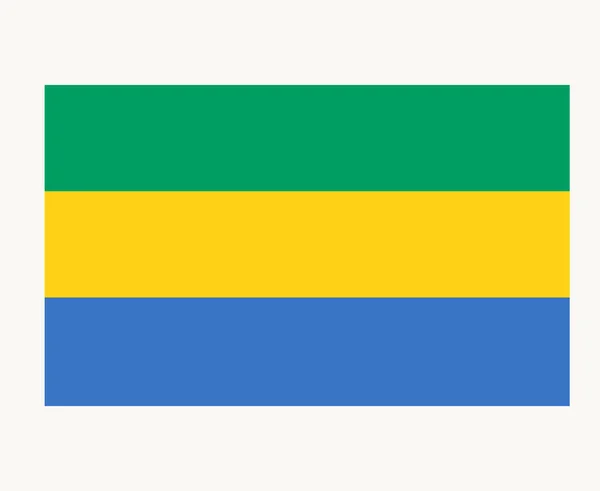 Gabon Flag National Africa Emblem Symbol Icon Vector Illustration Abstract — Stock vektor