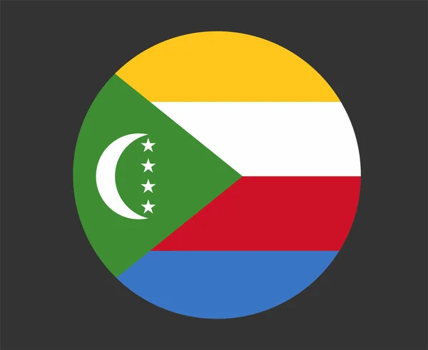 Komorská Vlajka Národní Afrika Emblem Icon Vector Illustration Abstrakt Design — Stockový vektor