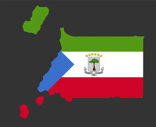 Equatorial Guinea Flag National Africa Emblem Map Icon Vector Illustration — Stock Vector