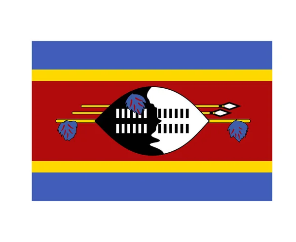 Σημαία Σουαζιλάνδης Eswatini Εθνική Αφρική Σύμβολο Emblem Εικονογράφηση Διάνυσμα Αφηρημένο — Διανυσματικό Αρχείο