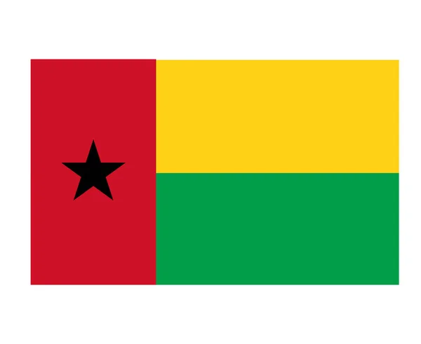 Guinea Bissau Flag National Africa Emblem Symbol Icon Vector Illustration — Stock Vector