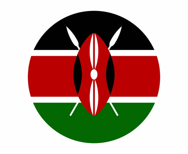 Kenya Flag National Africa Emblem Εικονογράφηση Διάνυσμα Αφηρημένο Στοιχείο Σχεδιασμού — Διανυσματικό Αρχείο