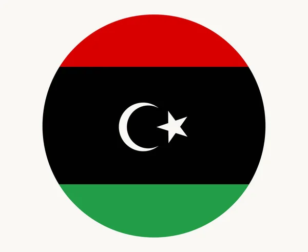Libia Bandera Emblema África Nacional Icono Vector Ilustración Elemento Diseño — Archivo Imágenes Vectoriales