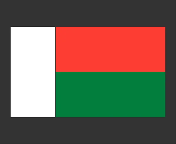 Bandeira Madagascar National África Emblema Símbolo Ícone Vetor Ilustração Resumo —  Vetores de Stock