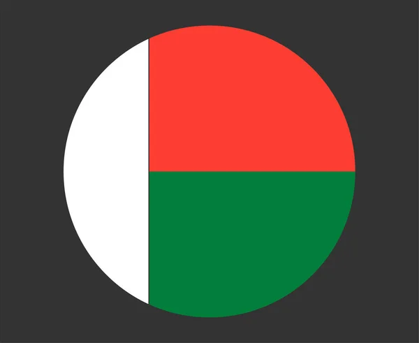 Bandeira Madagascar National África Emblema Ícone Ilustração Vetor Elemento Design —  Vetores de Stock