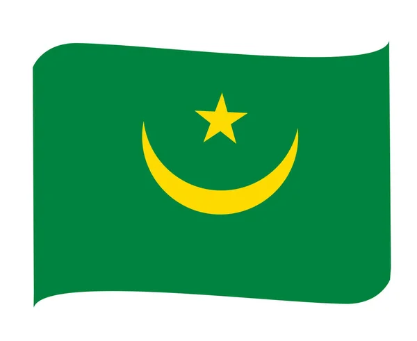 Mauritania Flag National Africa Emblem Stuha Ikona Vektor Ilustrace Abstraktní — Stockový vektor