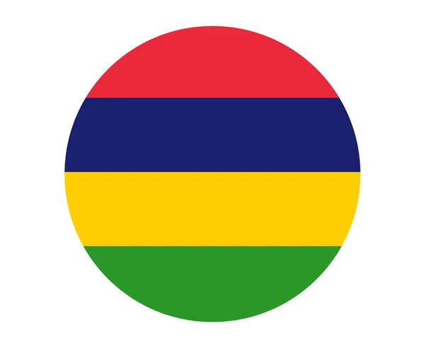 Mauritius Flag National Africa Emblem Icon Vector Illustration Abstract Design — Vector de stock