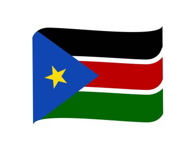 Güney Sudan Bayrağı Ulusal Afrika Amblem Simgesi Simge Vektör Resimleri Soyut Tasarım Elemanı