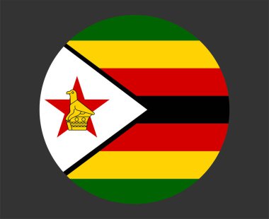 Zimbabwe Flag National Africa Emblem Icon Vector Illustration Abstract Design Element